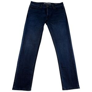 Scott Barber Jeans Mens 36x32 Blue Denim Dark Wash Premium Heritage Straight Fit